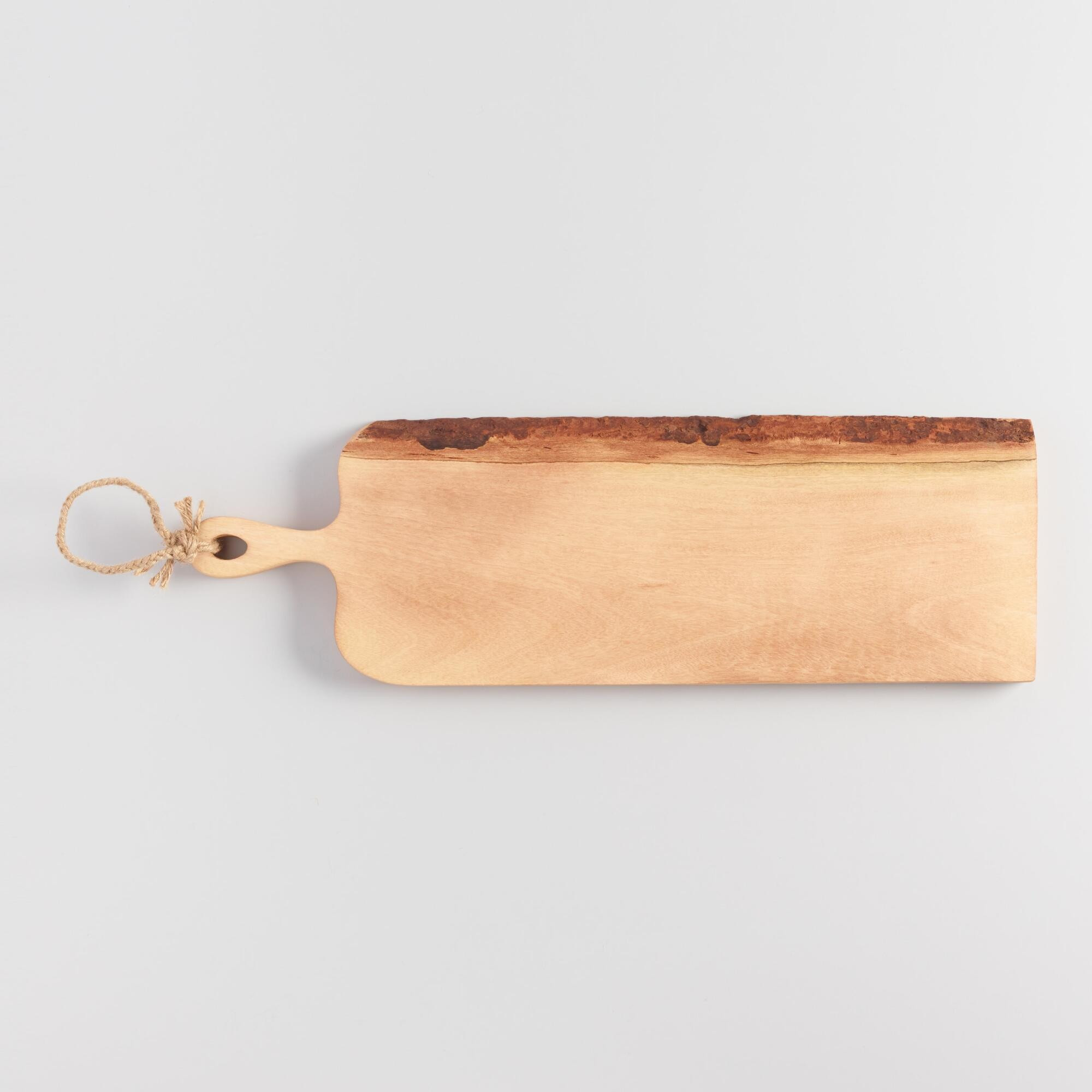 Large Raw Edge Wood Paddle Serving Board by World Market | World Market