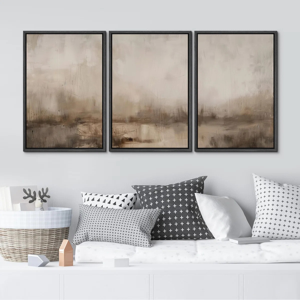 Abstract Landscape " Minimalist Abstract Landscape Misty Horizons Illustration Modern Art Decor C... | Wayfair North America