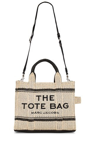 Marc Jacobs The Straw Jacquard Medium Tote Bag in Natural from Revolve.com | Revolve Clothing (Global)