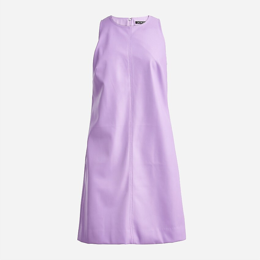 Shift dress in faux leather | J. Crew US
