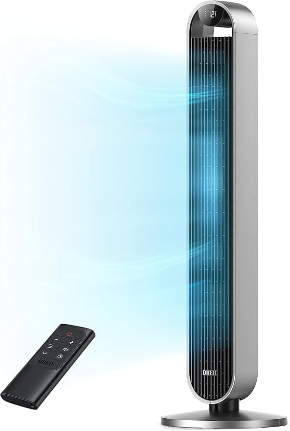 Dreo Pilot Max 120° Oscillating Tower Fan, 42 Inch Bladeless Fan for Bedroom, 25dB Quiet DC Moto... | Amazon (US)