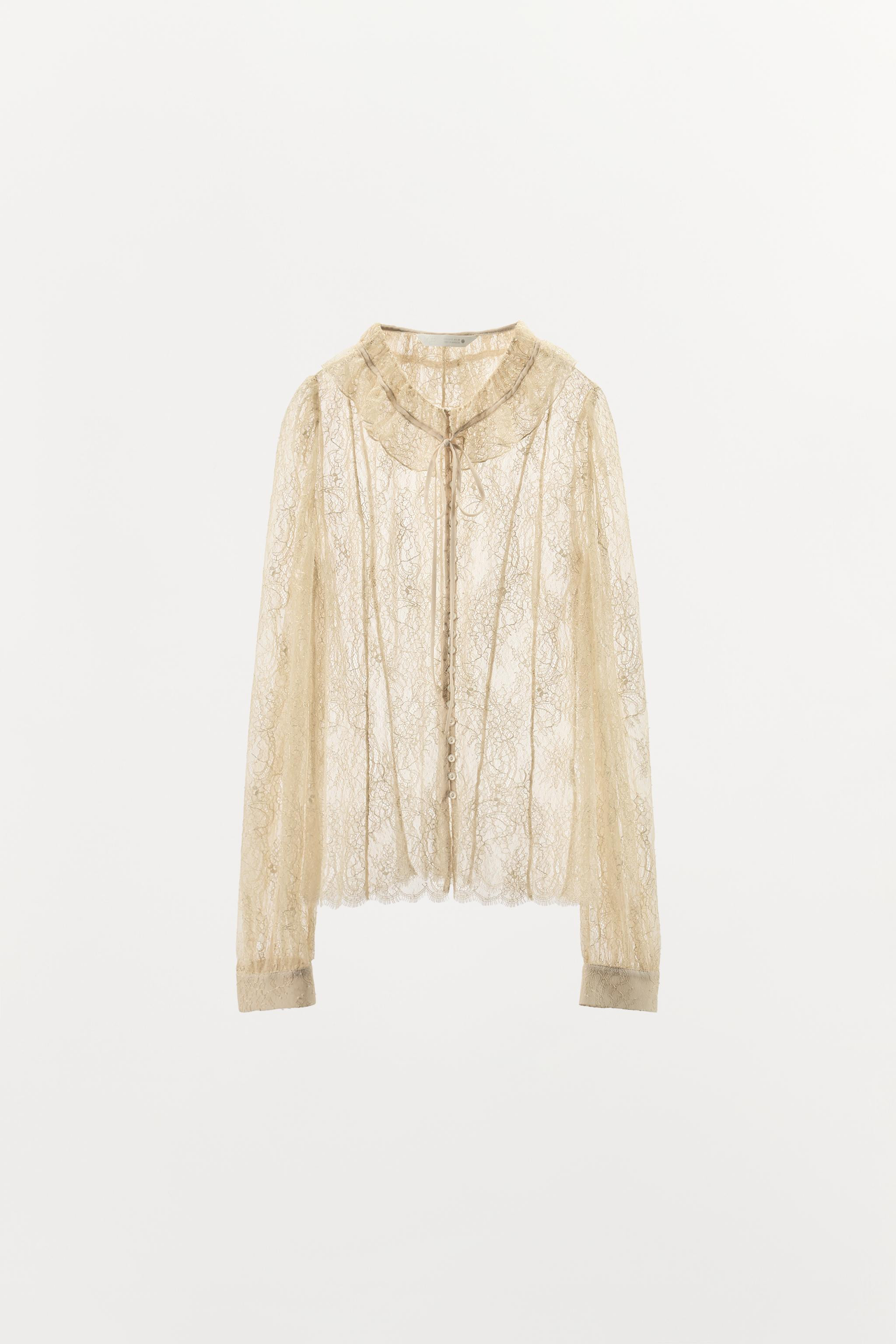 LACE BUTTON SHIRT ZW COLLECTION LIMITED EDITION | Zara US