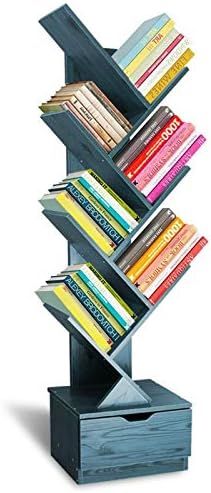 SHEEPAM Tree Bookshelf with Drawers, Free Standing Wood Bookcase for Living Room, Bedroom, Home O... | Amazon (US)