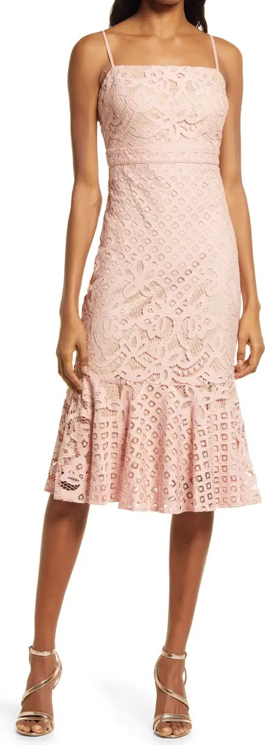 Unlimited Love Lace Trumpet Midi Dress | Nordstrom