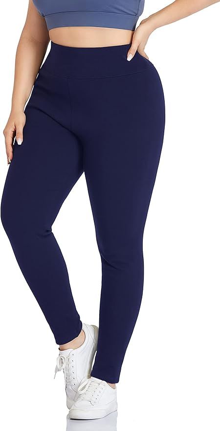 ZERDOCEAN Women's Plus Size High Waist Fleece Lined Leggings Winter Thermal Workout Yoga Pants | Amazon (US)