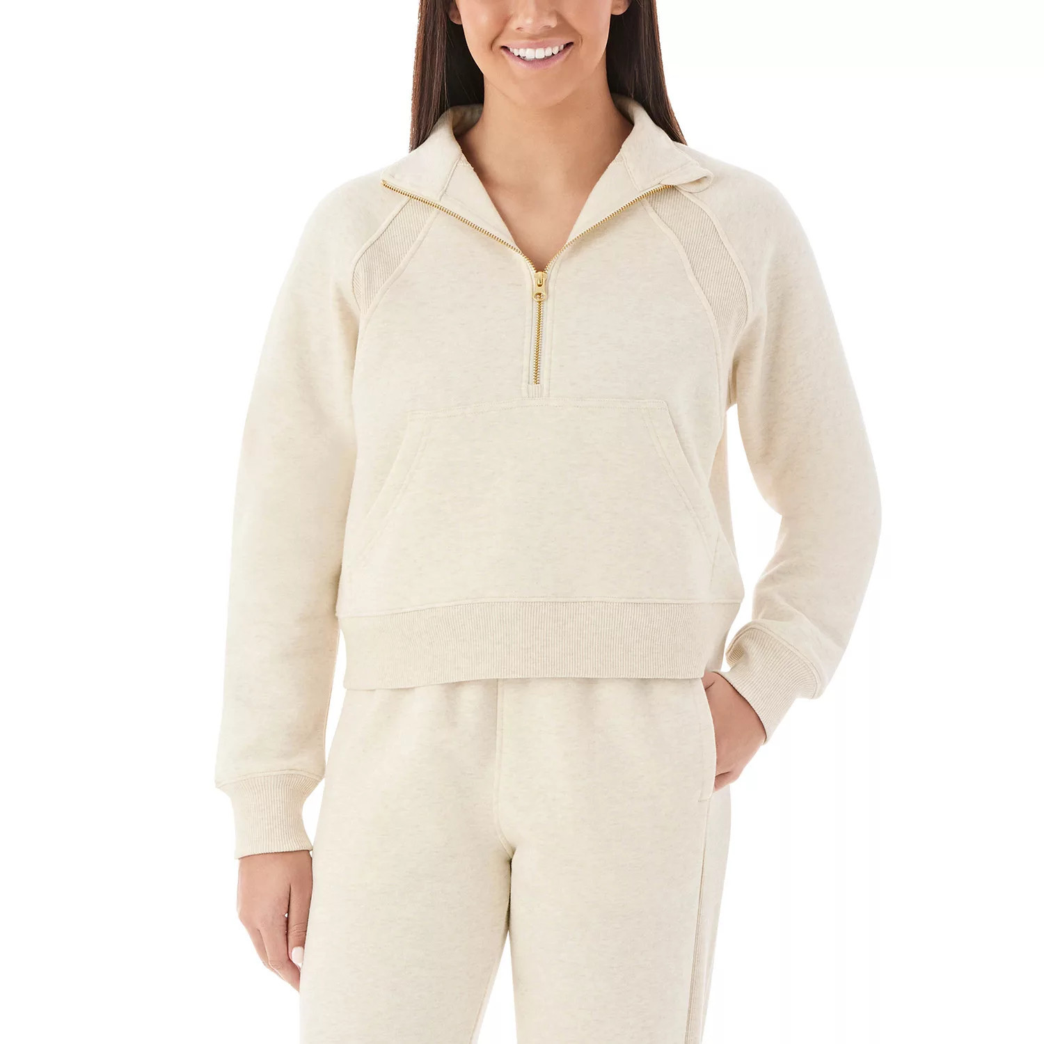 Member's Mark Women's Fleece Half-Zip Pullover Cream XL:- Cream, XL | Sam's Club