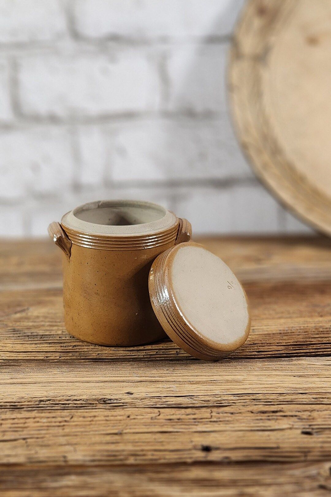 Vintage Stoneware Crock Jar Confit Pot With Lid From France - Etsy | Etsy (US)