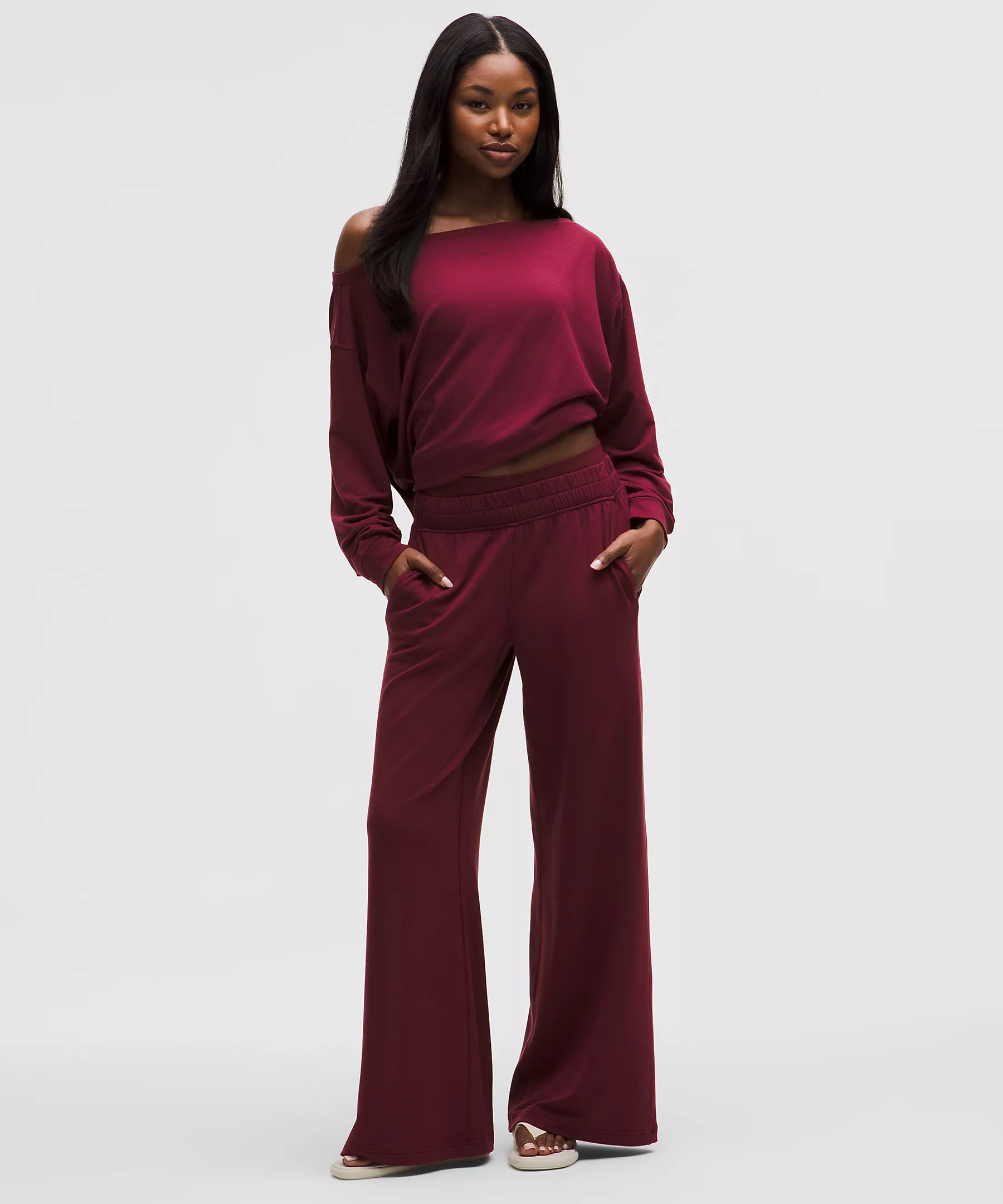 BeCalm Oversized Boatneck Long-Sleeve Shirt | Lululemon (US)