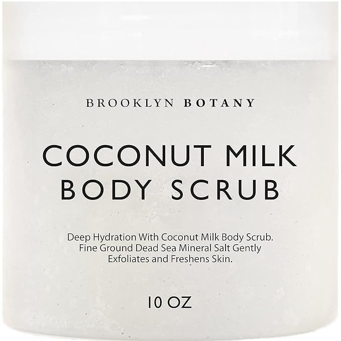 Brooklyn Botany Coconut Milk Body Scrub - Moisturizing and Exfoliating Body, Face, Hand, Foot Scr... | Amazon (US)