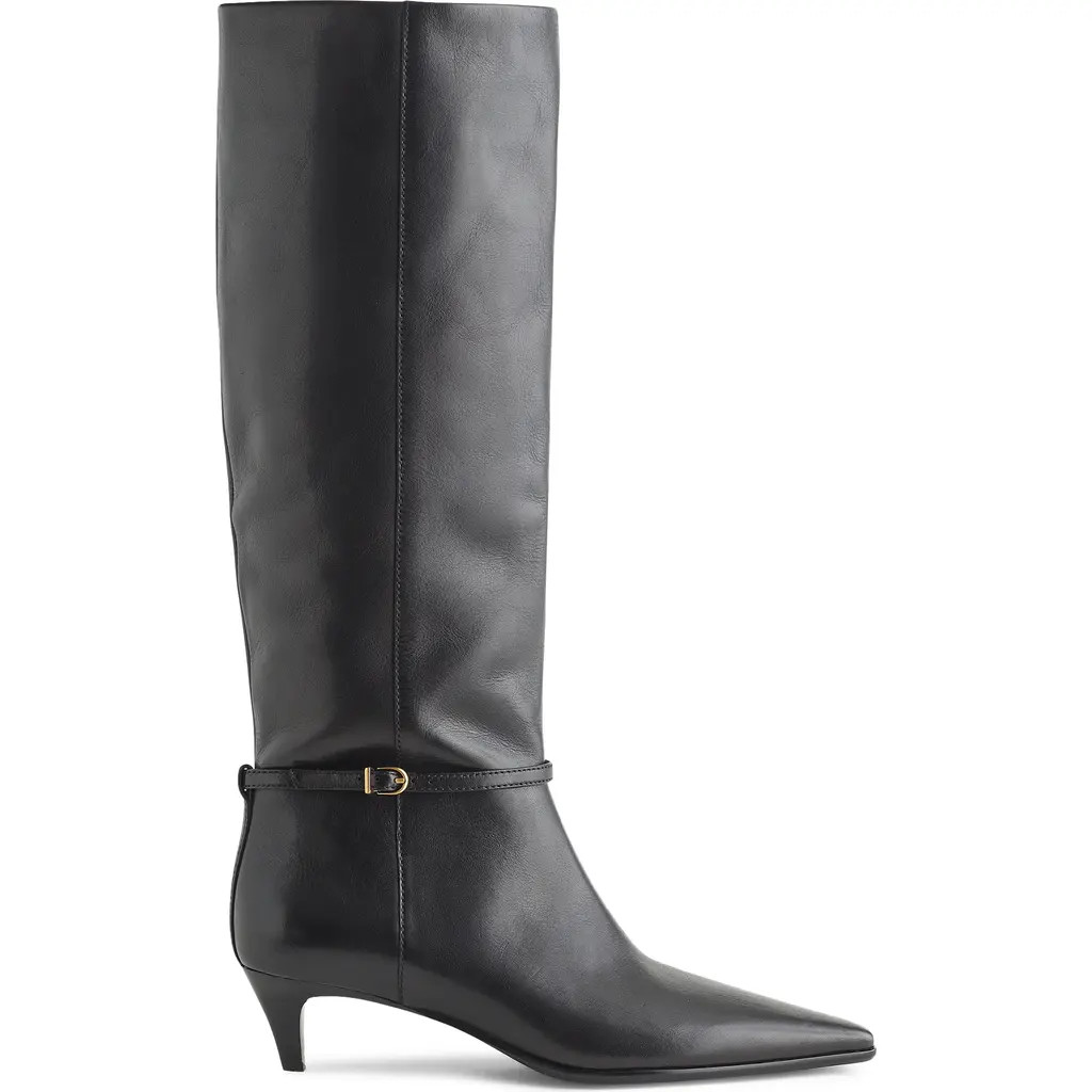 Madewell The Emilie Knee High Boot in True Black at Nordstrom, Size 6 | Nordstrom