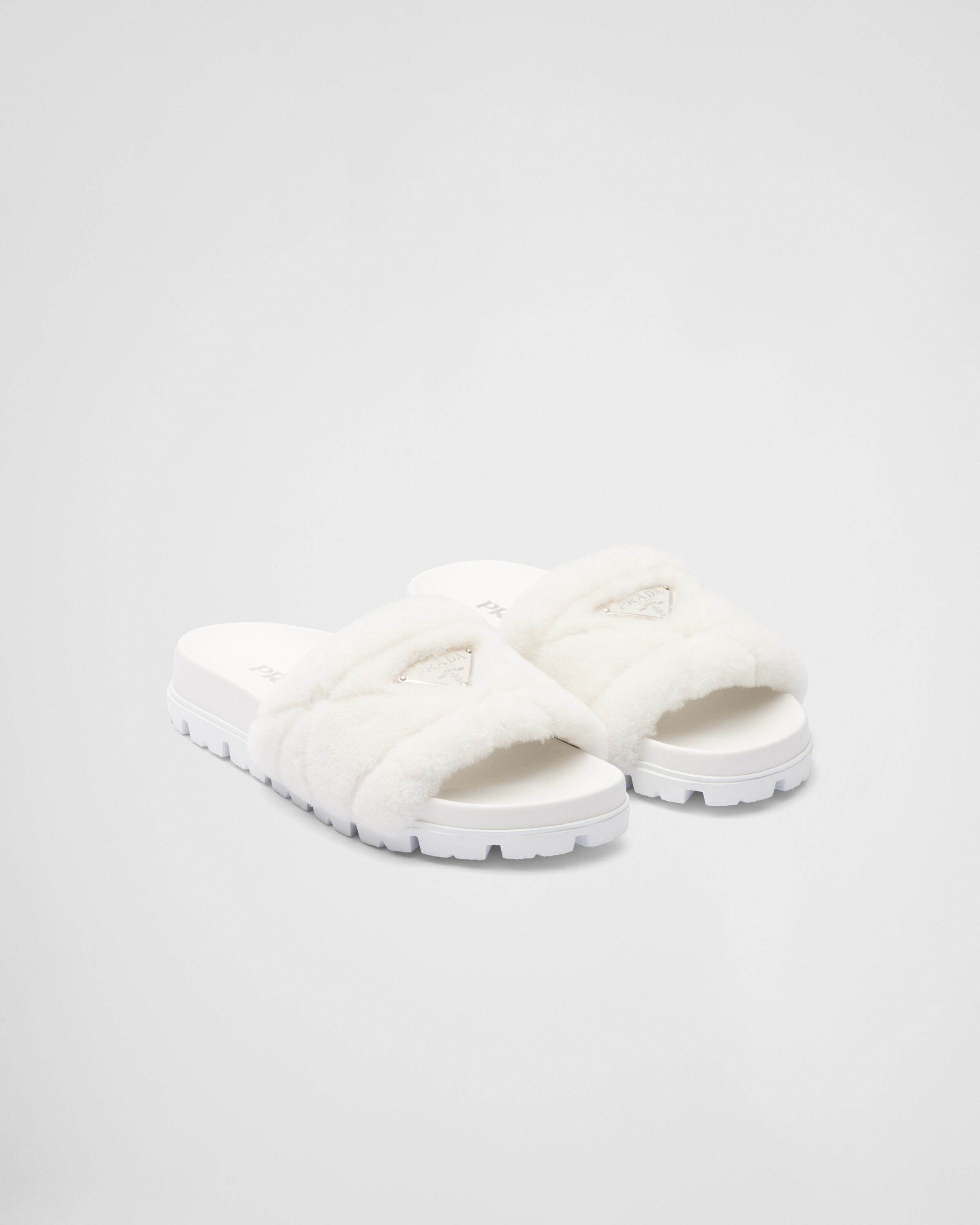 Shearling slides | Prada INT