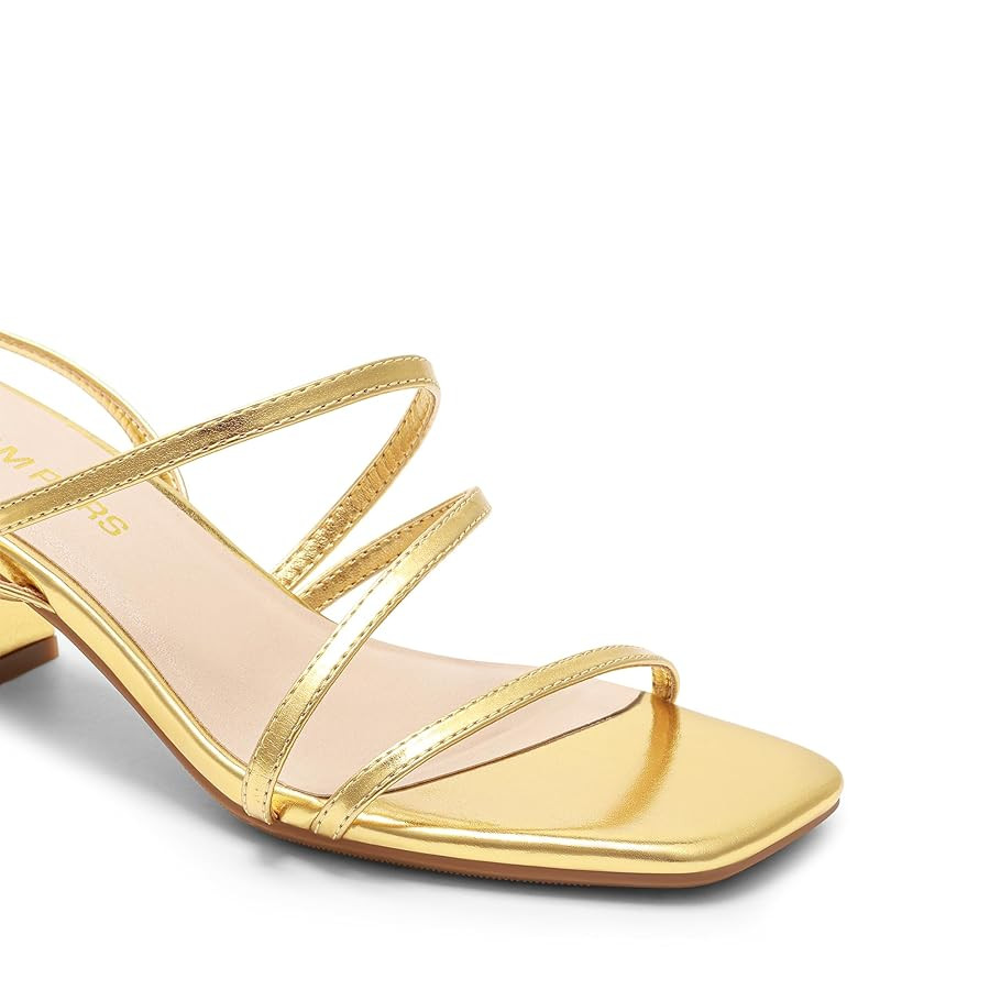 DREAM PAIRS Womens Block Heels 2 inch Strappy Square Toe Dressy Chunky Low Heeled Sandals for Par... | Amazon (US)