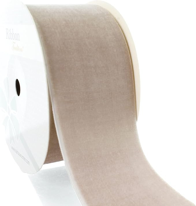2" Velvet Ribbon 823 Taupe - 5 Yards - HairBow Center | Amazon (US)