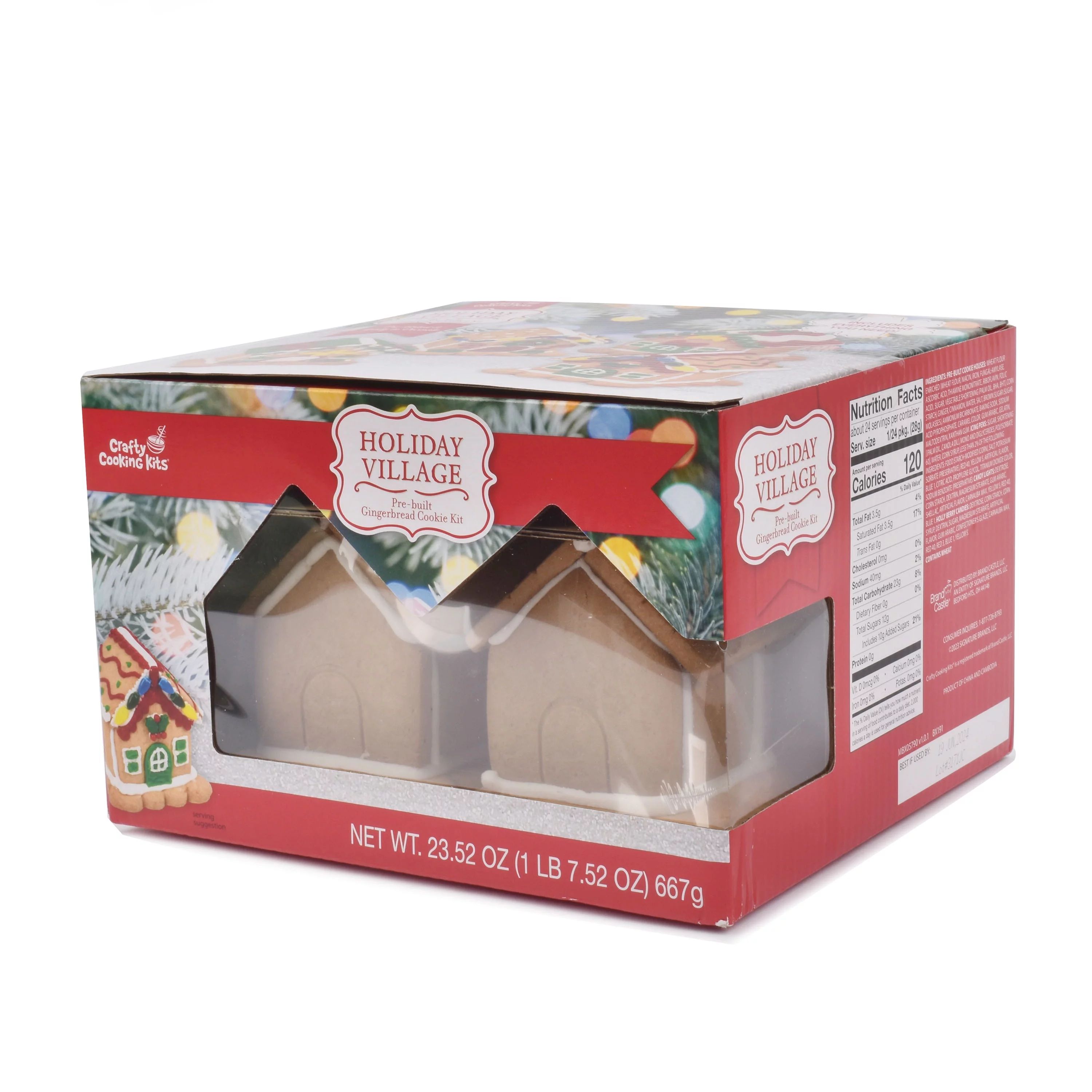 Crafty Cooking Kits Ready-to-Decorate Pre-Built Gingerbread Mini Village Kit, 4 Count, 23.52 Ounc... | Walmart (US)