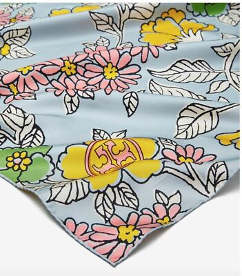 NWT Tory Burch Wallpaper Floral Reversible Silk Square Scarf  | eBay | eBay US