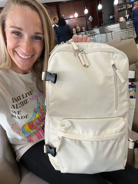 Best carry on travel backpack there is and for less than $40! Mine is in a cream color but it comes in several different color options  There are so many pockets, padded areas, a place for shoes, phone charger and water bottle holder. I travel all the time and use it for every trip!

#LTKtravel #LTKitbag #LTKfindsunder50