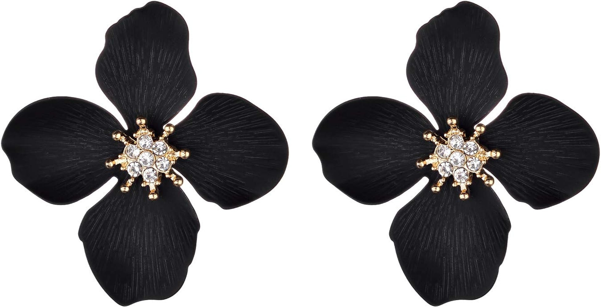 Nicole Miller New York Leaf Flower Crystal Stud Earrings | Amazon (US)
