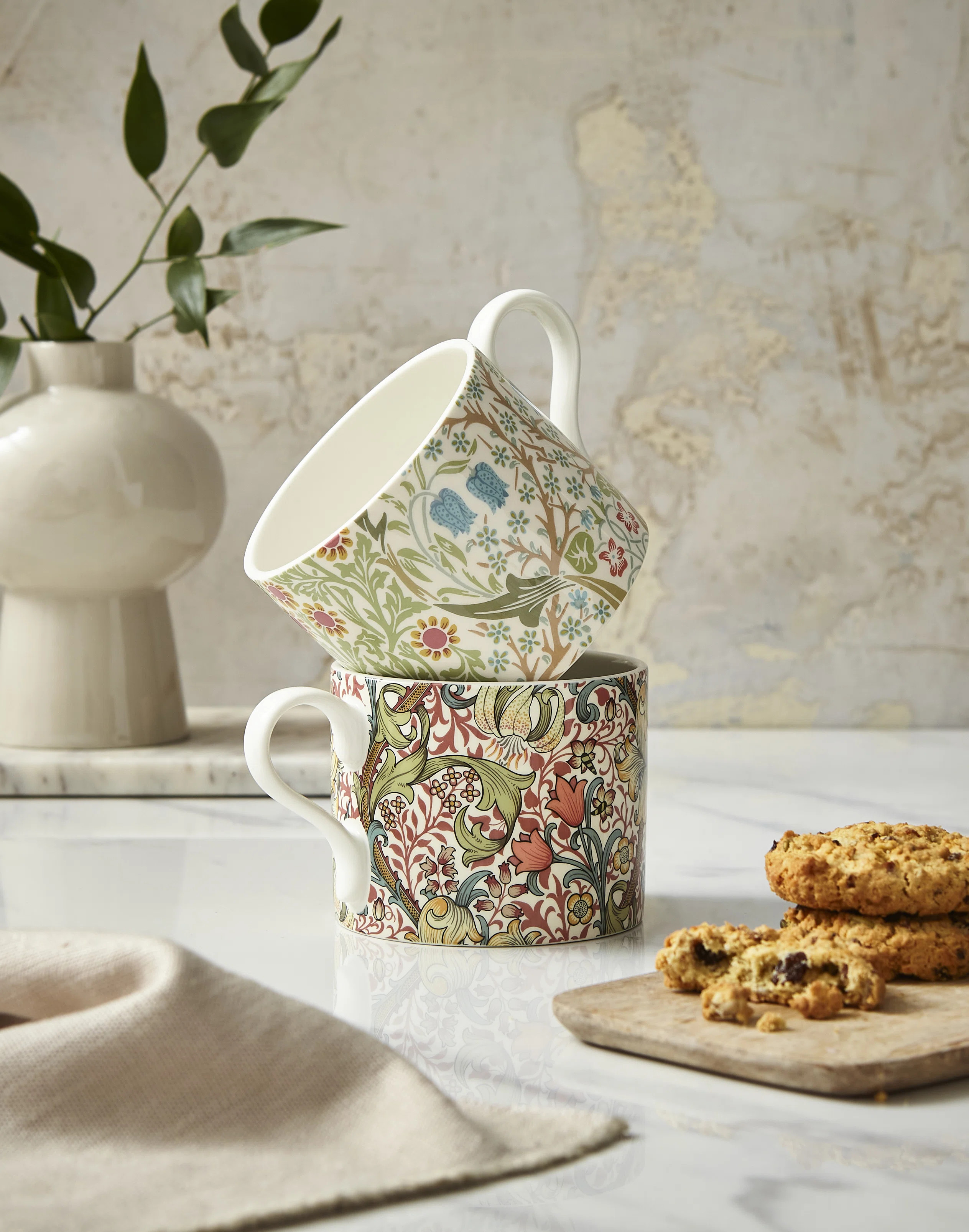 Spode Morris & Co Mugs S/2 Blackthrn & Gldn Lily | Wayfair North America