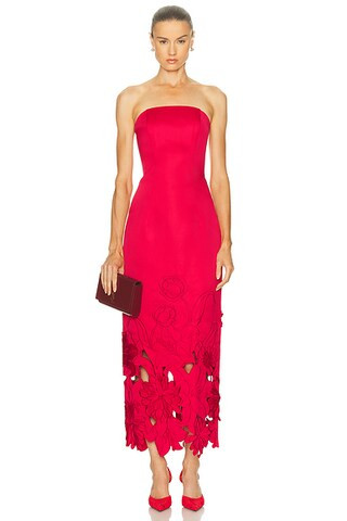 Zayna Applique Bustier Maxi Dress | FWRD 