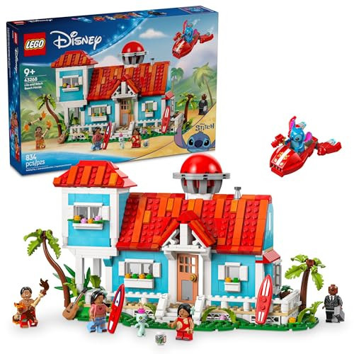 LEGO Disney Lilo and Stitch Beach House Toy - Building Playset for Kids, Girls and Boys, Ages 9+ - Includes 5 Minifigures - Disney Gift Idea for Fans of Lilo & Stitch Movie - 43268 | Amazon (US)