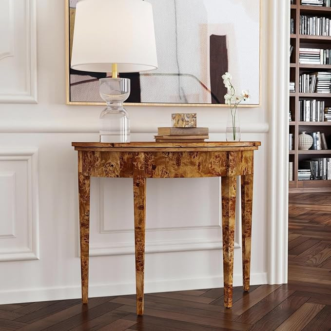 Butler Specialty Company Hampton Burl Wood Demilune 36" Console Table - Brown | Amazon (US)