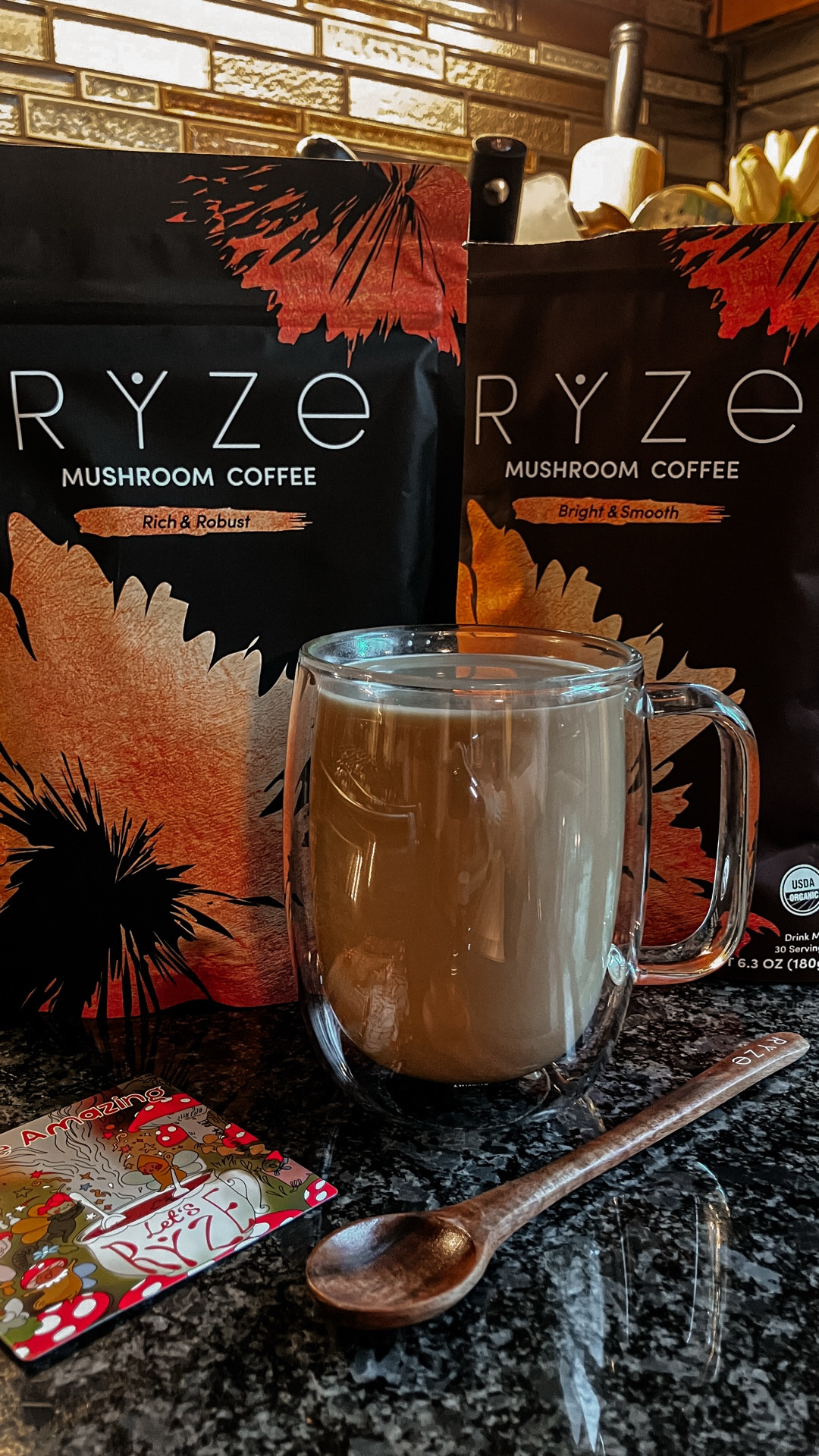 today’s morning is brought to you by @ryzesuperfoods mushroom coffee 🍄☕️

my daily brew meets better benefits! I was apprehensive about mushroom coffee but I actually love the taste of the bright & smooth drink mix! with cordyceps for energy, lions mane for focus, shiitake for immune support, and more mushrooms for brain function and balanced energy—ryze can’t be beat! here’s to more healthy choices as we move into the new year 🥂🎆

use my code LOGANLAYIG15 for 15% off your very own ryze mushroom coffee! ✨