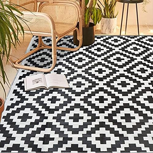 Amazon.com: SAND MINE Reversible Mats, Plastic Straw Rug, Modern Area Rug, Large Floor Mat and Ru... | Amazon (US)
