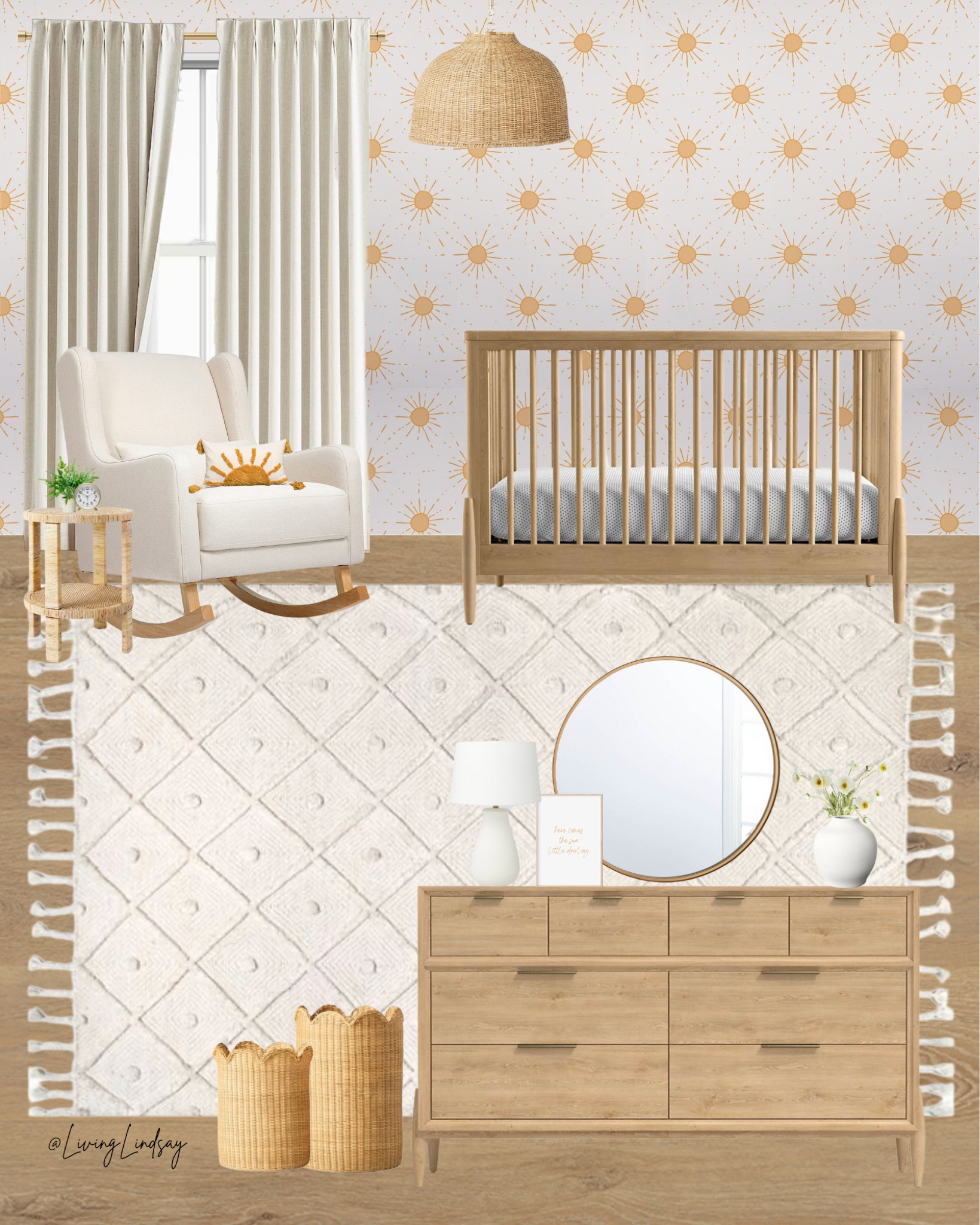 Neutral nursery, girl nursery, you are my sunshine, nursery, crib, natural furniture, nursery design, nursery ideas

#LTKhome #LTKbaby #LTKbump