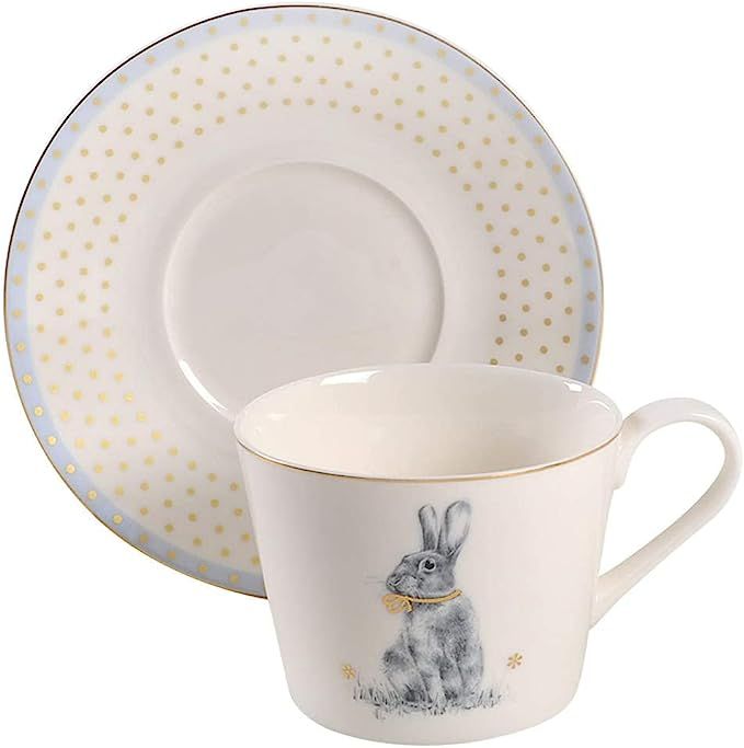 Meadow Lane Teacup & Saucer (Blue) | Amazon (US)