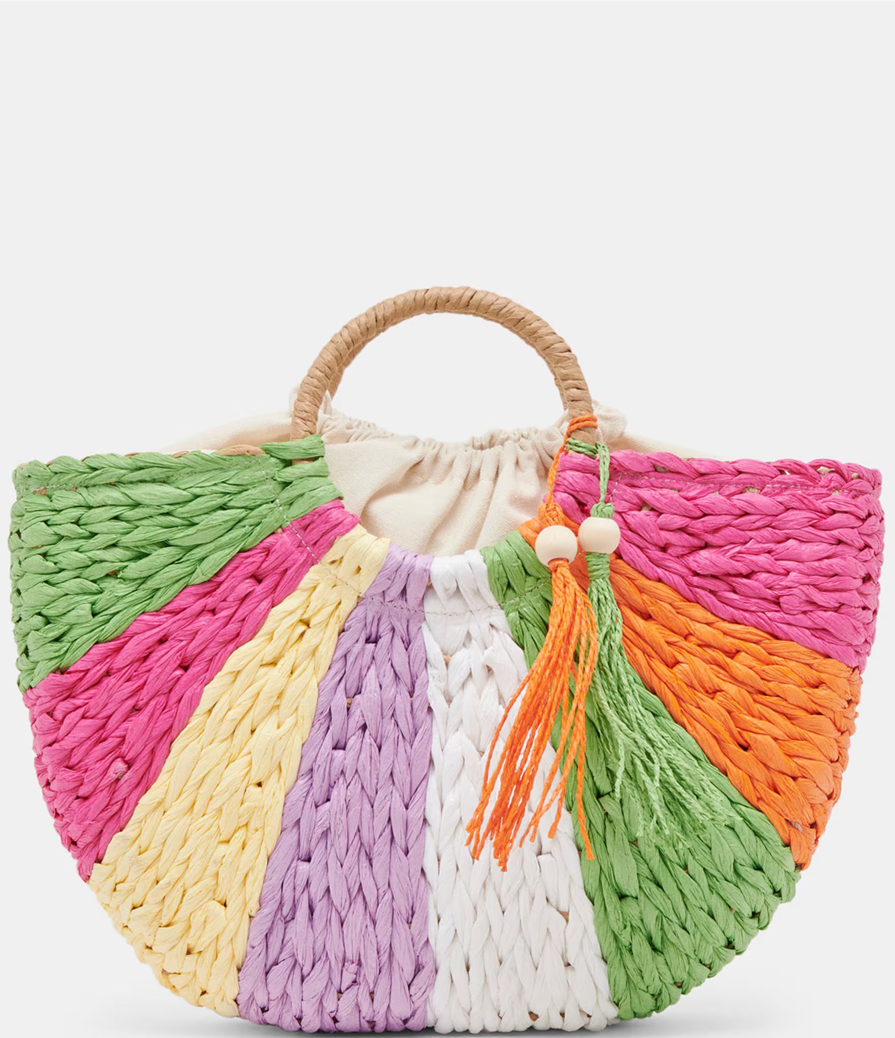 Estelle Multi-Colored Raffia Straw Shopper Tote Bag | Dillard's