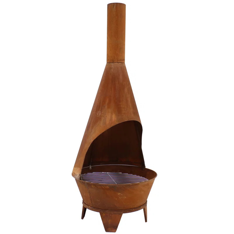 Amabel Steel Wood Burning Chiminea | Wayfair North America