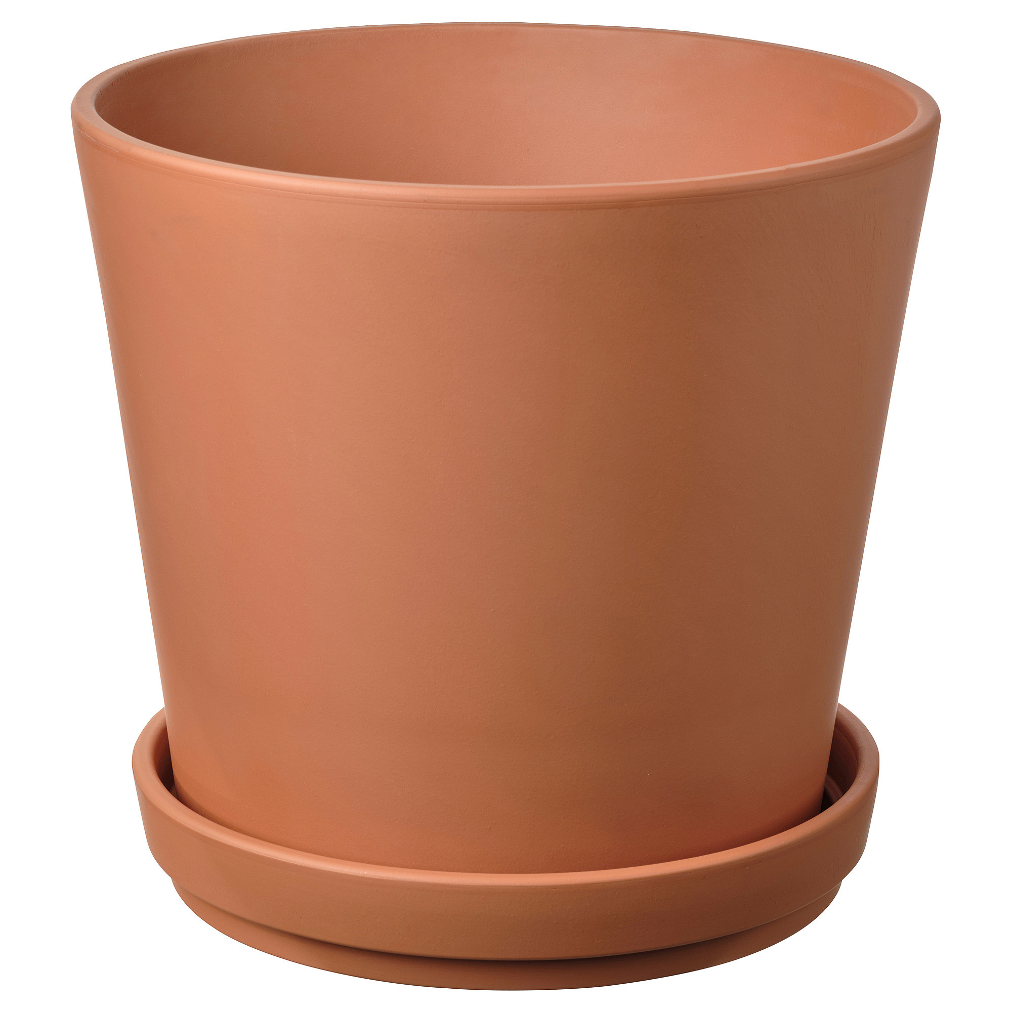 BRUNBÄR Plant pot with saucer, outdoor terracotta, 12 ½ " | IKEA US