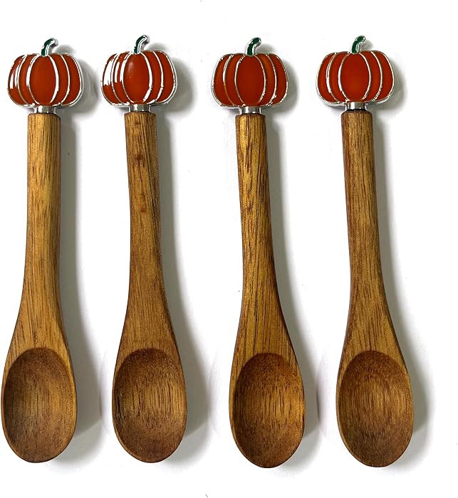 4 piezas de cucharas de madera para comer, colecci\u00f3n de cucharas de calabaza, cucharas de ca... | Amazon (US)