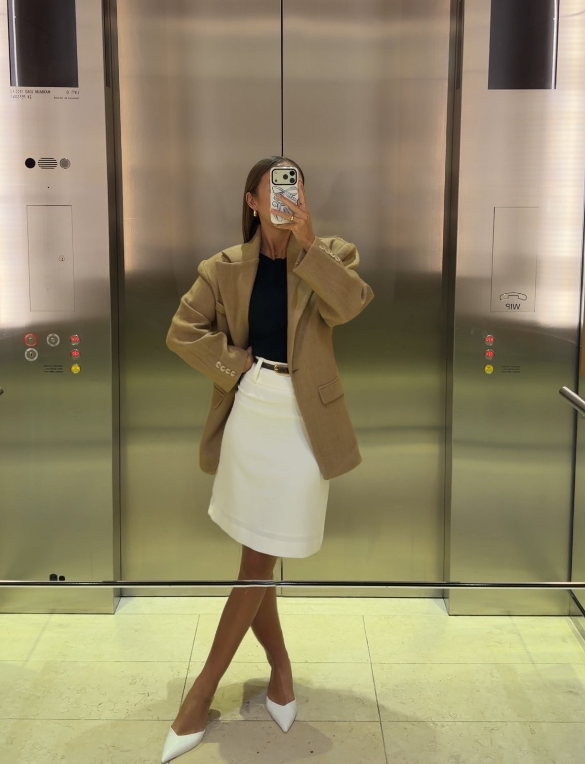 Office ootd 🤍 skirt is from Kookai but have pinned a similar one xx 

#LTKstyletip #LTKaustralia #LTKworkwear