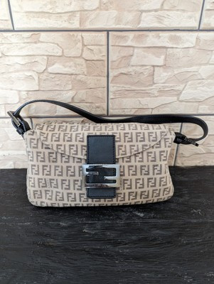 Vintage Fendi Tobacco Canvas Mama Bag with Zucchino Pattern Shoulder Bag | eBay AU
