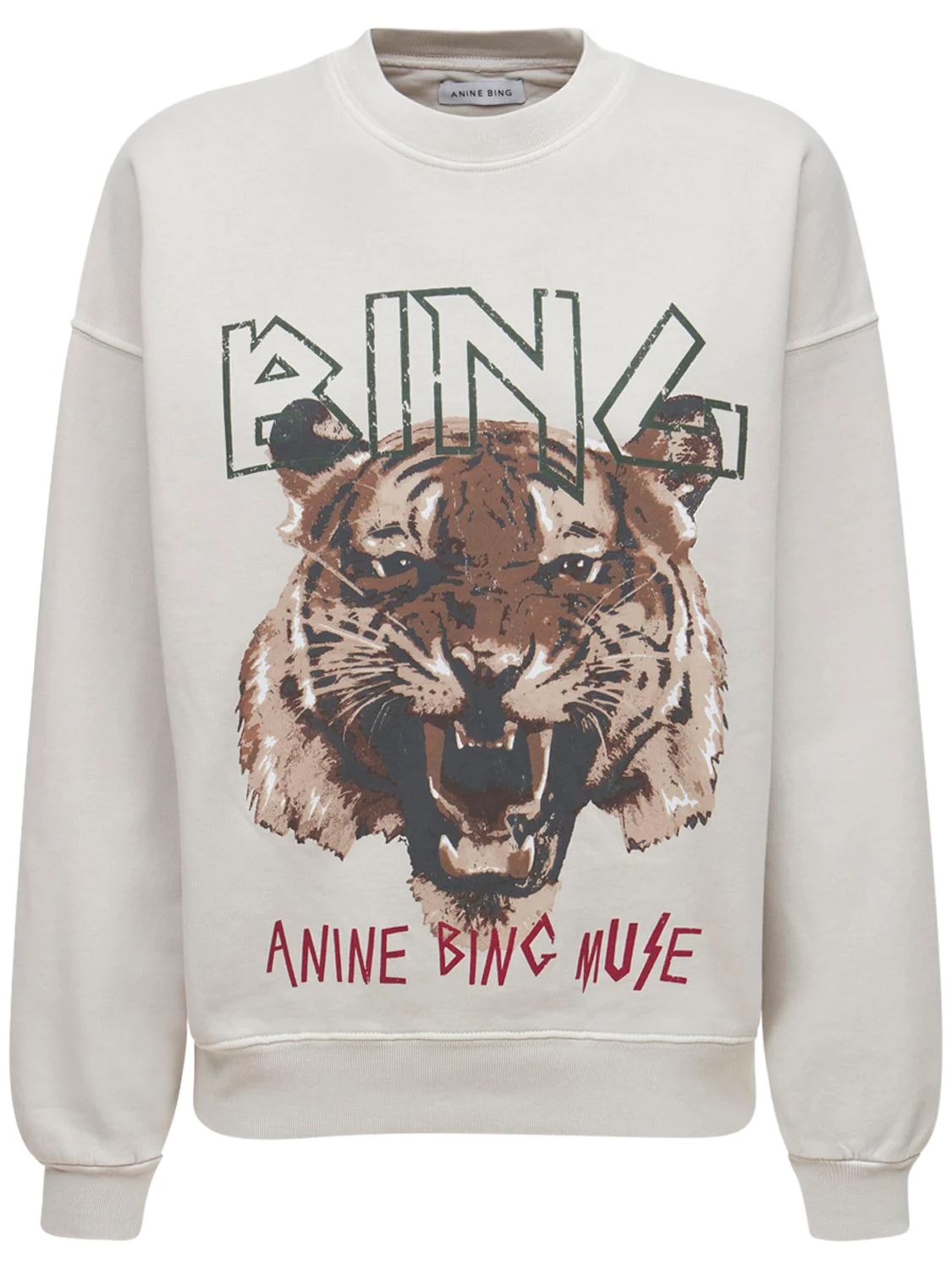 Tiger Printed Organic Cotton Sweatshirt | Luisaviaroma