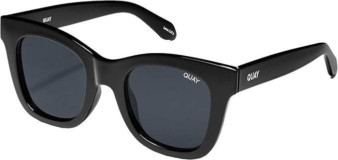 Quay After Hours Medium Sunglasses, Black/Smoke Polarized | Amazon (US)