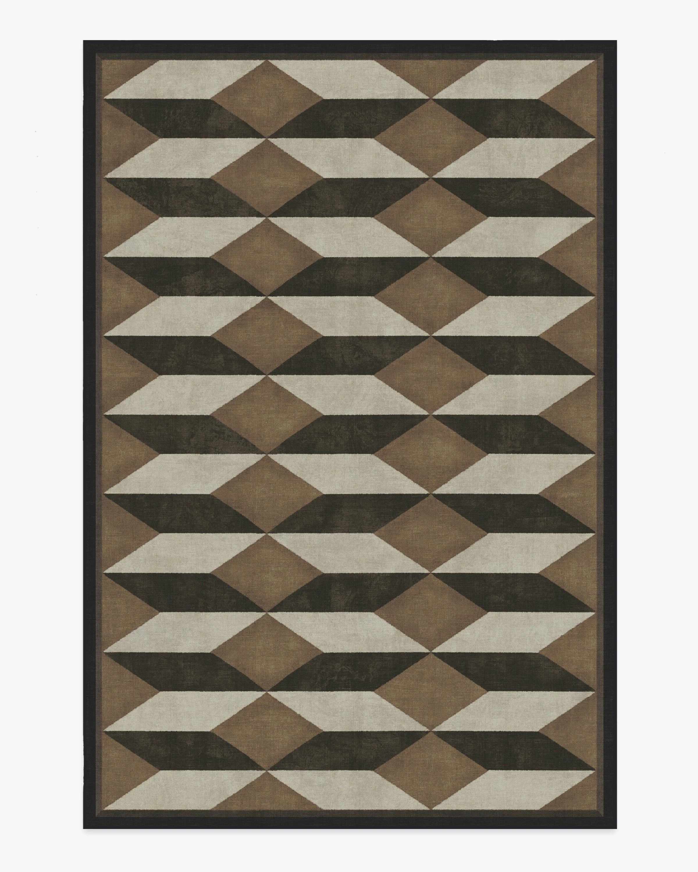 Oak Black & Camel Rug | Ruggable