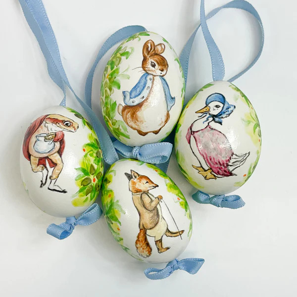 Hand Painted Easter Eggs - Peter Rabbit | Saddle Stitches
