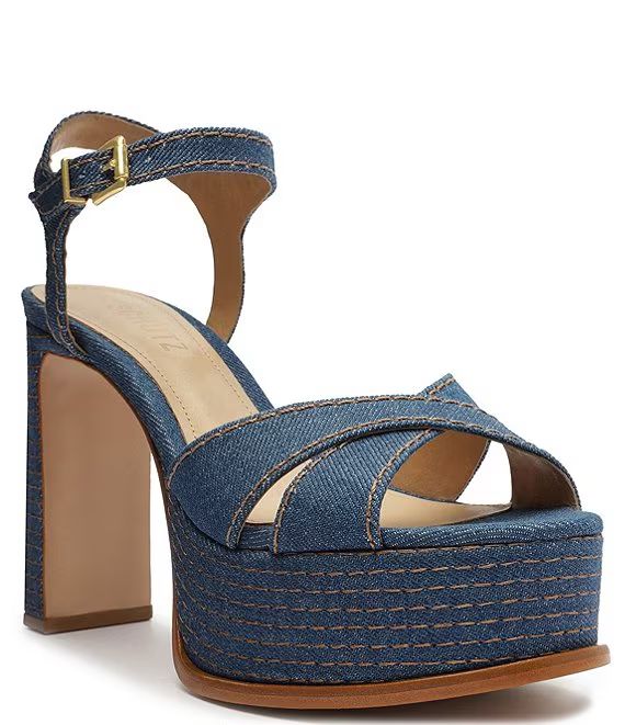 Keefa Casual Denim Platform Sandals | Dillard's