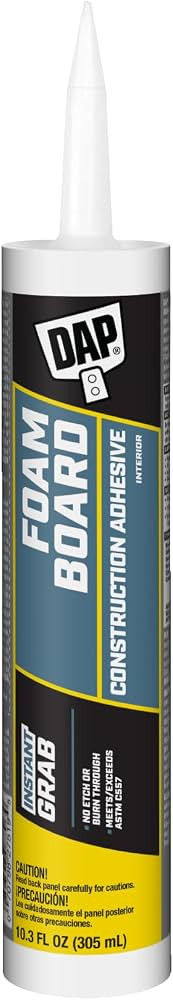DAP Foamboard Construction Adhesive, White, 10.3 Oz (7079827519) | Amazon (US)