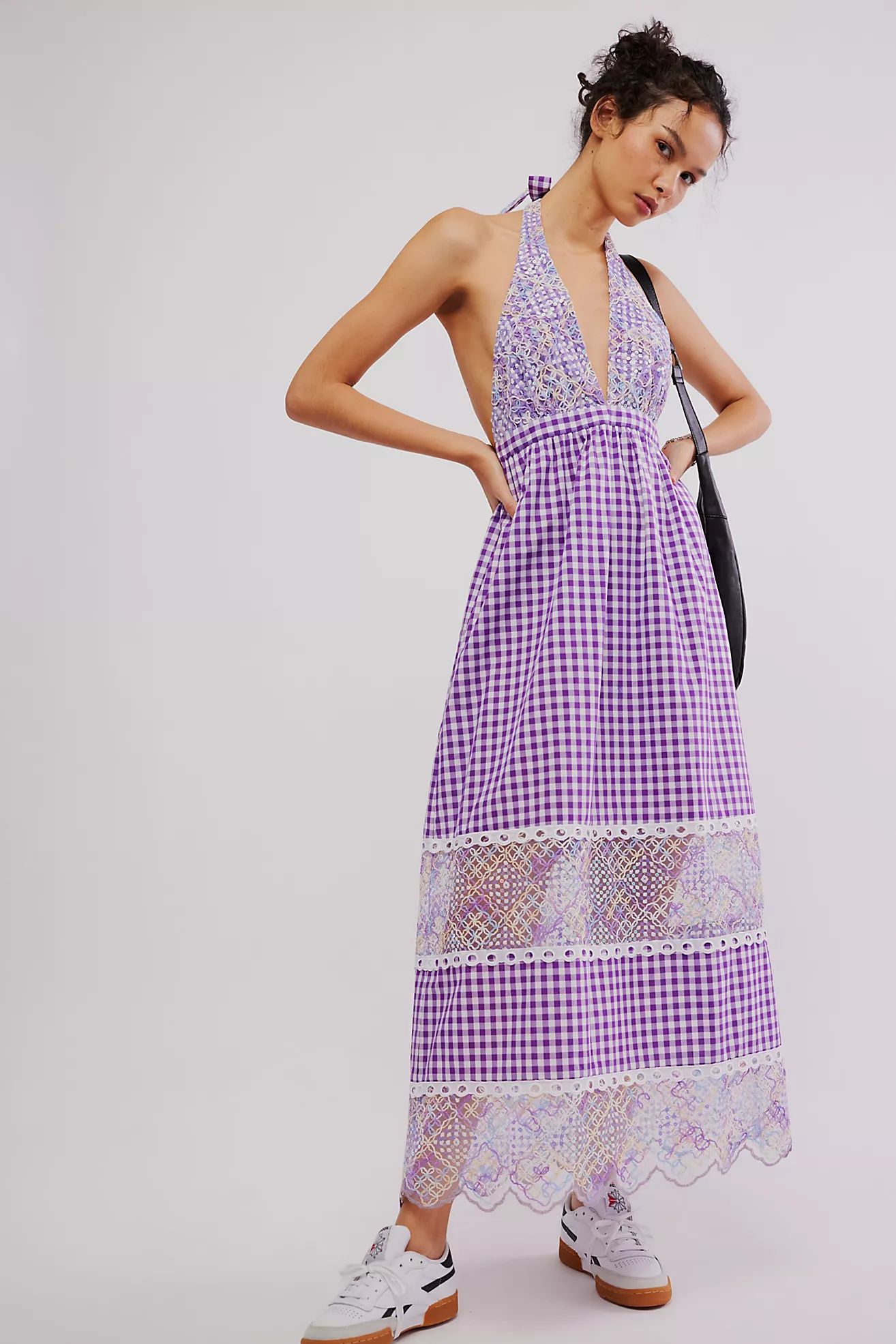 Anna Sui Gingham Halter Dress | Free People (Global - UK&FR Excluded)