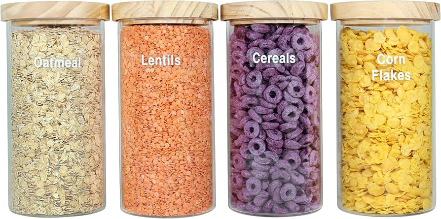 Urban Green Glass Jars with Wood Lids (4X40) | Amazon (US)