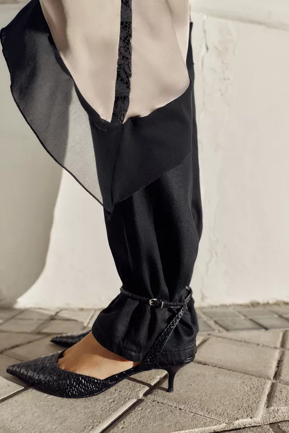 EMBOSSED SLINGBACK SHOES | Zara US