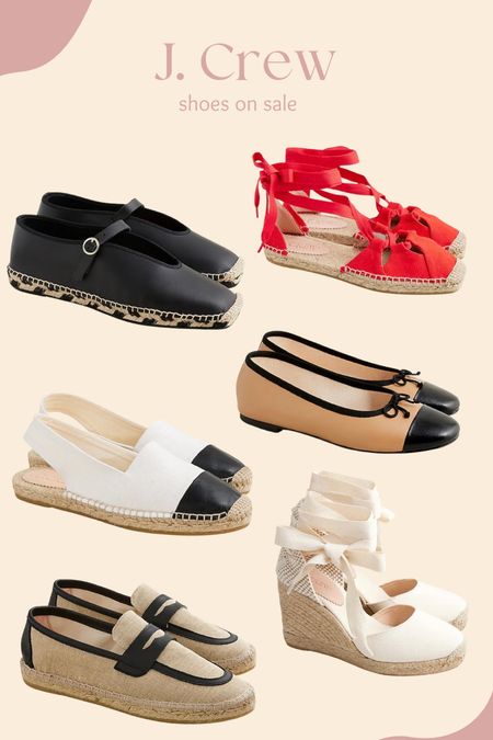So many great shoe options on sale at J. Crew right now! 

Over 50 fashion inspo, over 40 outfit, ballet flat, made in Spain espadrilles, Mary Jane shoes, loafer espadrilles, loafer ballet flat, summer sandal, summer shoes. 



#LTKsalealert #LTKover40 #LTKshoecrush