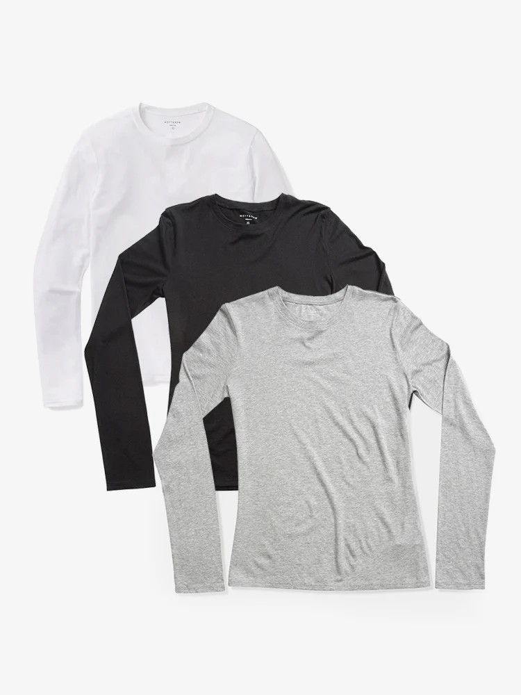 Long Sleeve Crew Tee Marcy 3-Pack - Mott & Bow | Mott & Bow
