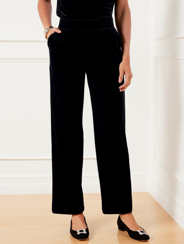 Straight Leg Stretch Velvet Pants | Talbots