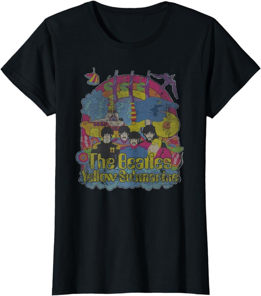 The Beatles - Yellow Submarine Bursting Beatles T-Shirt | Amazon (US)