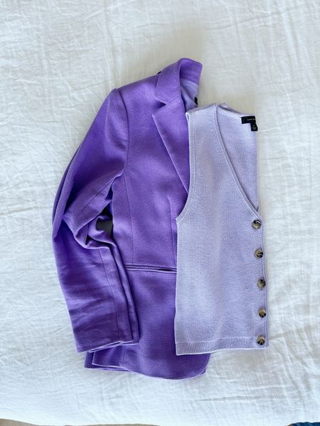 Absolutely loving this pop of purple for spring and summer workwear. 

#sweatervest
#blazer
#businesswear
#workwear
#AnnTaylor
#summeroutfit

#LTKworkwear #LTKSeasonal #LTKfindsunder100