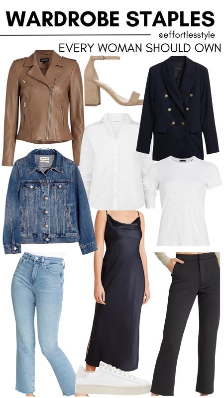 We did a blog post covering the wardrobe staples every woman should own. You can read that blog post and see examples of wardrobe staples here => https://effortlesstyle.com/wardrobe-staples-every-woman-should-own/

#LTKstyletip #LTKSeasonal #LTKFind